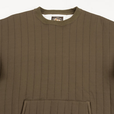The Real McCoy's Joe McCoy Quilted Sweatshirt - Olive - Standard & Strange