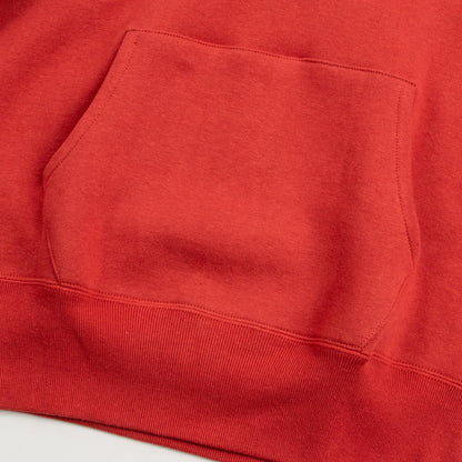 The Real McCoy's Loopwheel Pullover Hoodie - Cherry Red - Standard & Strange