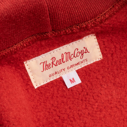 The Real McCoy's Loopwheel Pullover Hoodie - Cherry Red - Standard & Strange