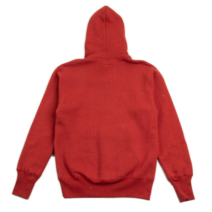 The Real McCoy's Loopwheel Pullover Hoodie - Cherry Red - Standard & Strange