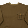 The Real McCoy's Military Pocket Sweatshirt - Olive - Standard & Strange