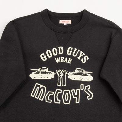 The Real McCoy's Military Print Sweatshirt / Good Guys Wear McCoys - Black - Standard & Strange