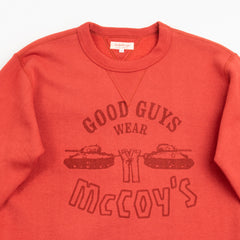 The Real McCoy's Military Print Sweatshirt / Good Guys Wear McCoys - Cherry - Standard & Strange