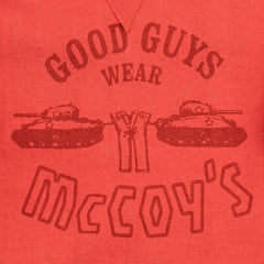 The Real McCoy's Military Print Sweatshirt / Good Guys Wear McCoys - Cherry - Standard & Strange