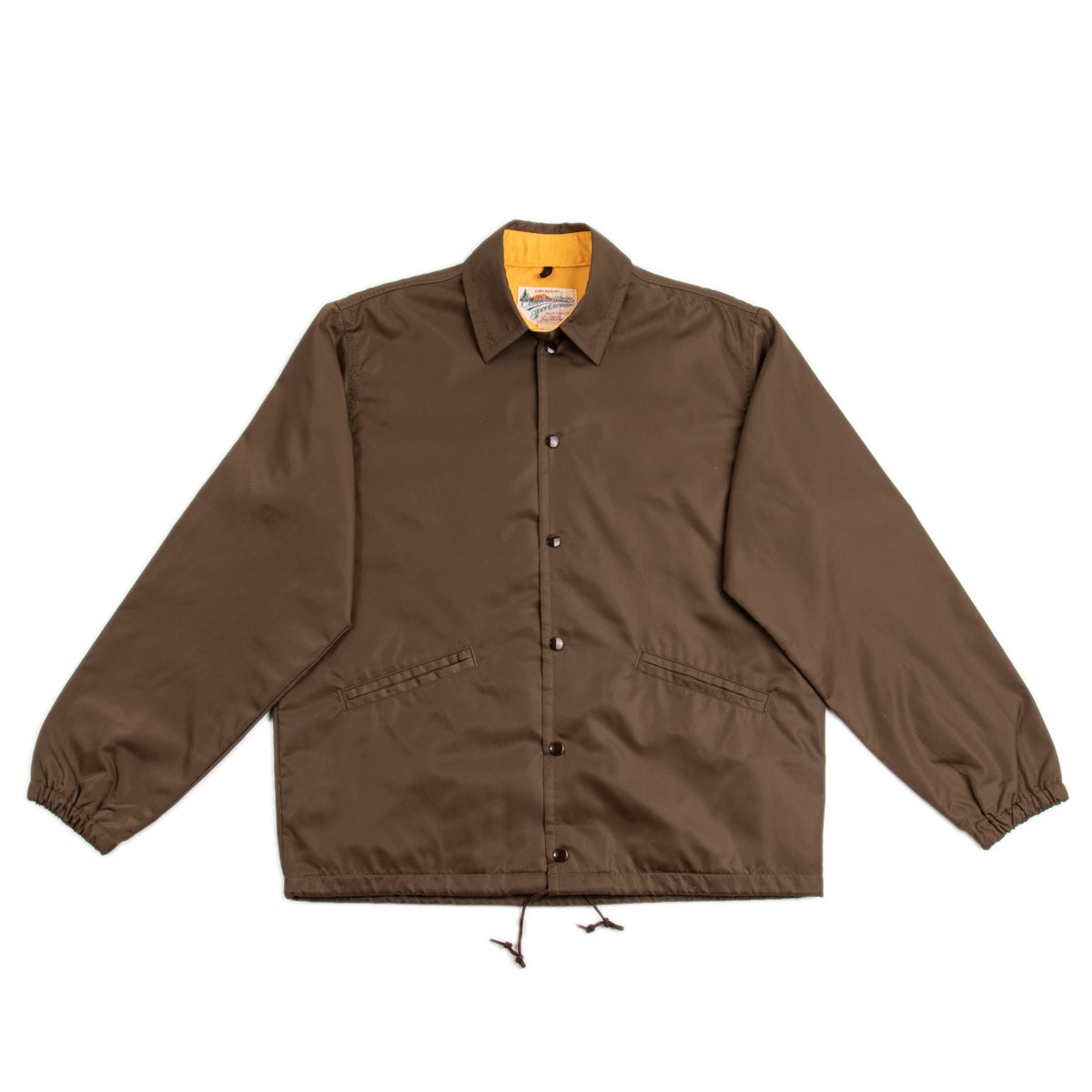 Nylon Cotton Lined Coach Jacket - Brown