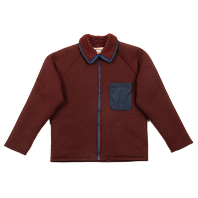 The Real McCoy's Outdoor Pile Cardigan - Brick Red - Standard & Strange