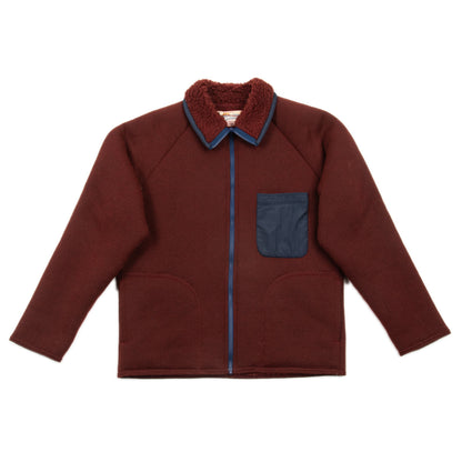 The Real McCoy's Outdoor Pile Cardigan - Brick Red - Standard & Strange