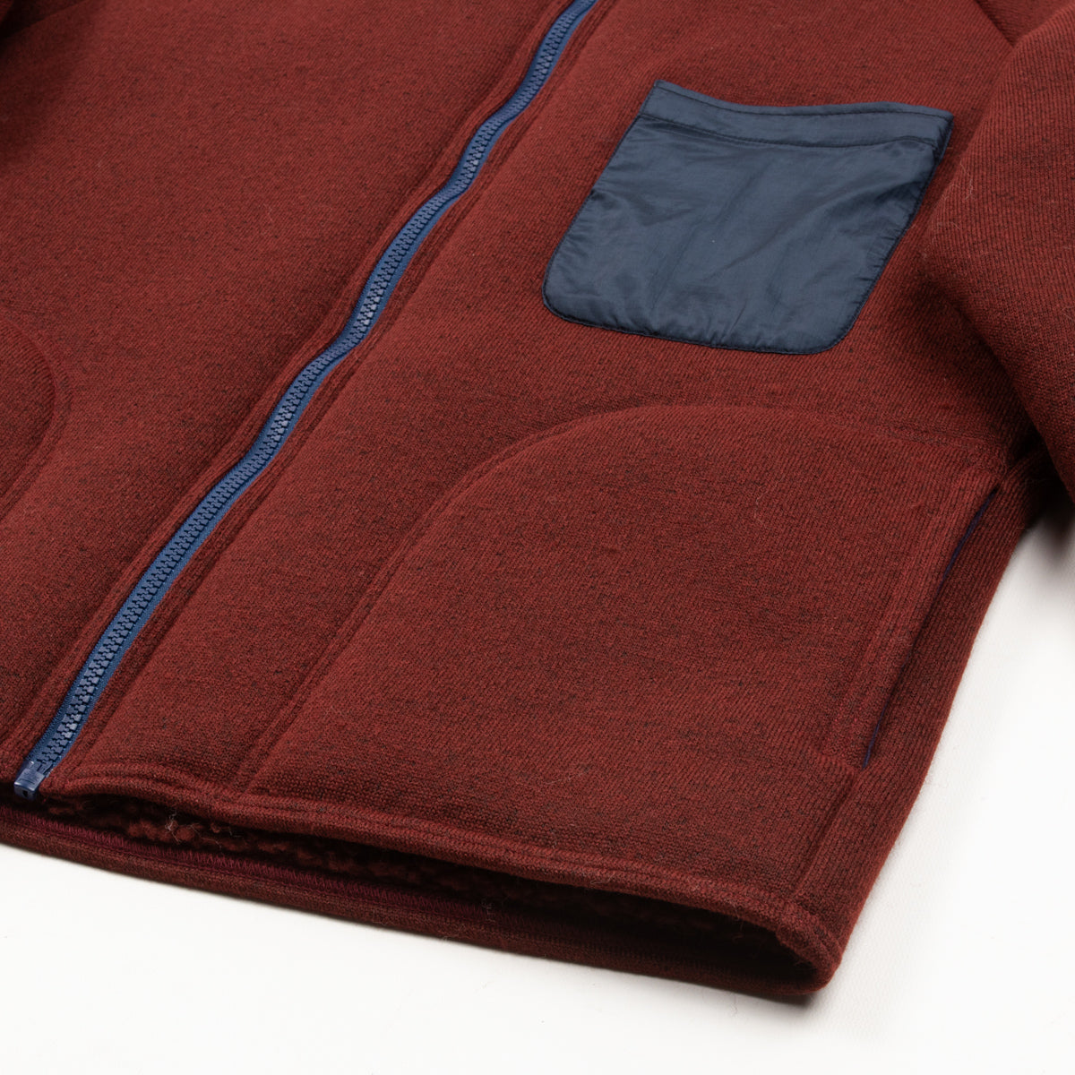 The Real McCoy's Outdoor Pile Cardigan - Brick Red – Standard