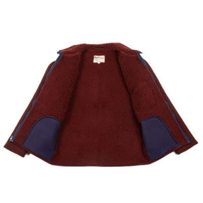The Real McCoy's Outdoor Pile Cardigan - Brick Red - Standard & Strange