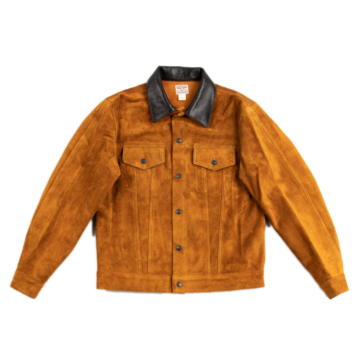 The Real McCoy's Rough Out Leather Western Jacket - Raw Sienna ...