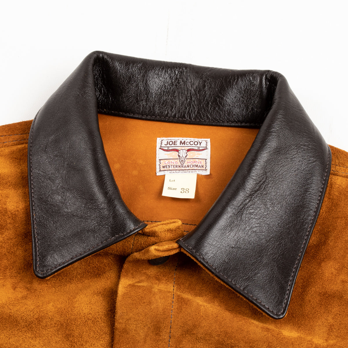 The Real McCoy's Rough Out Leather Western Jacket - Raw Sienna