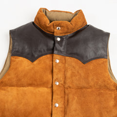 The Real McCoy's Roughout Down Vest - Raw Sienna - Standard & Strange