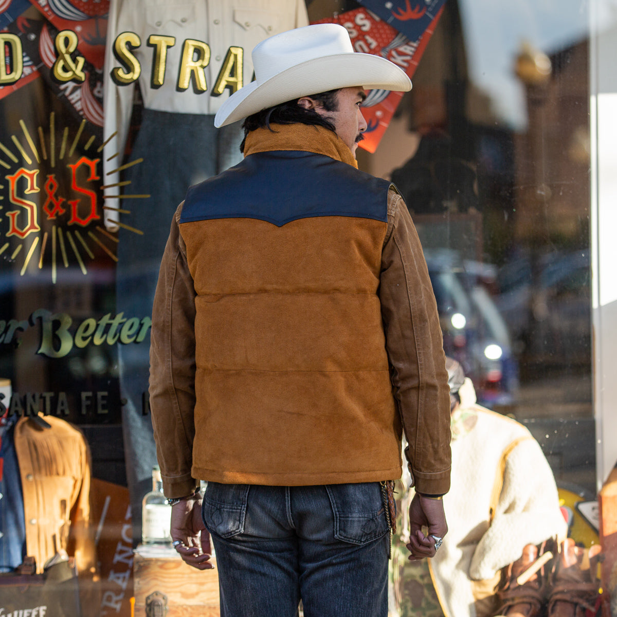 The Real McCoy's Roughout Down Vest - Raw Sienna - Standard & Strange