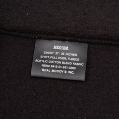 The Real McCoy's Shirts, Pullover, Fleece - Black - Standard & Strange