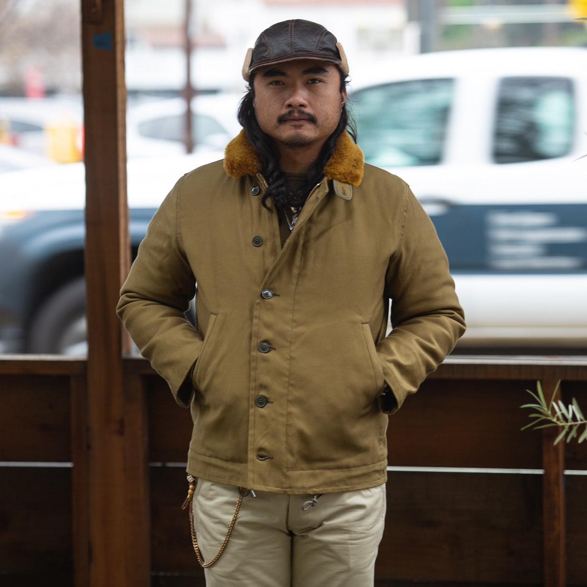 The Real McCoy's N-1 Deck Jacket - Khaki SPL