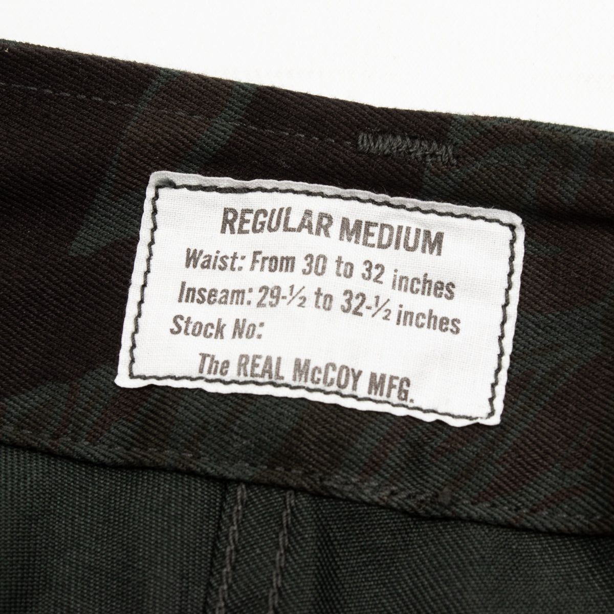 The Real McCoy's Tiger Camouflage Trousers - Black Over-dye
