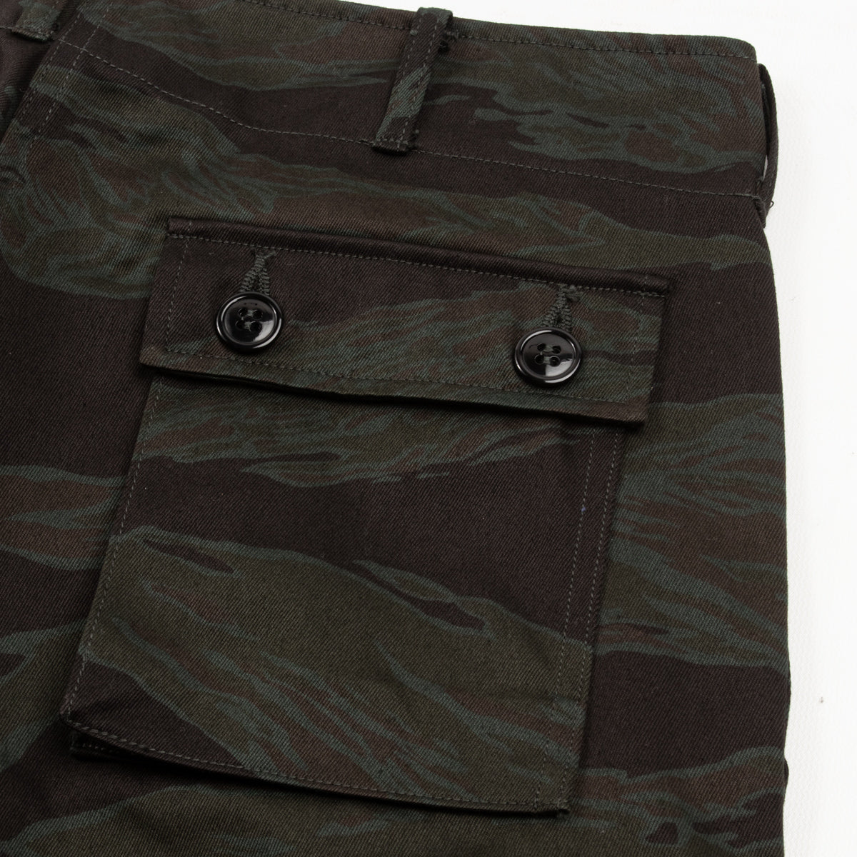 The Real McCoy's Tiger Camouflage Trousers - Black Over-dye