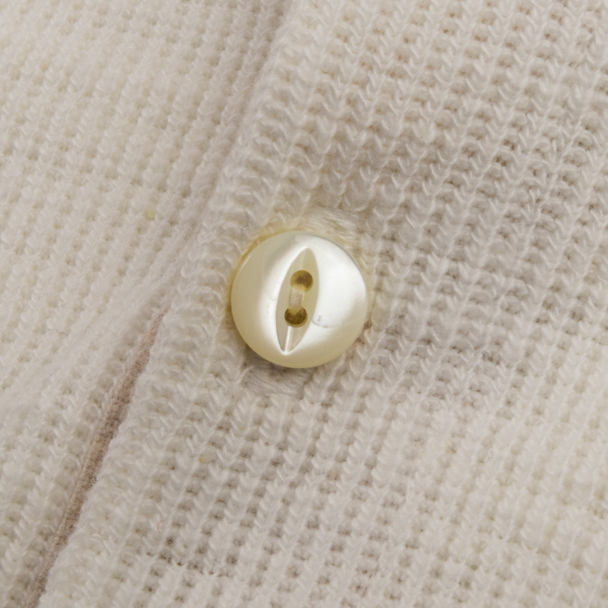 The Real McCoy's Western Cardigan Stitch Henley Shirt - White - Standard & Strange