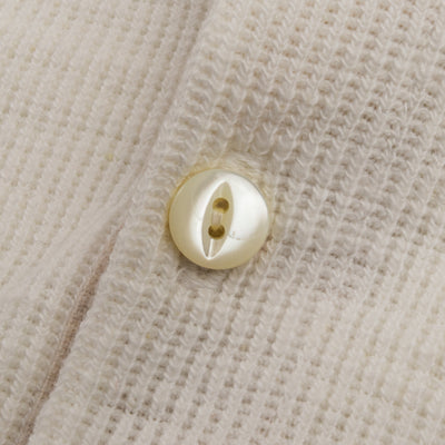 The Real McCoy's Western Cardigan Stitch Henley Shirt - White - Standard & Strange