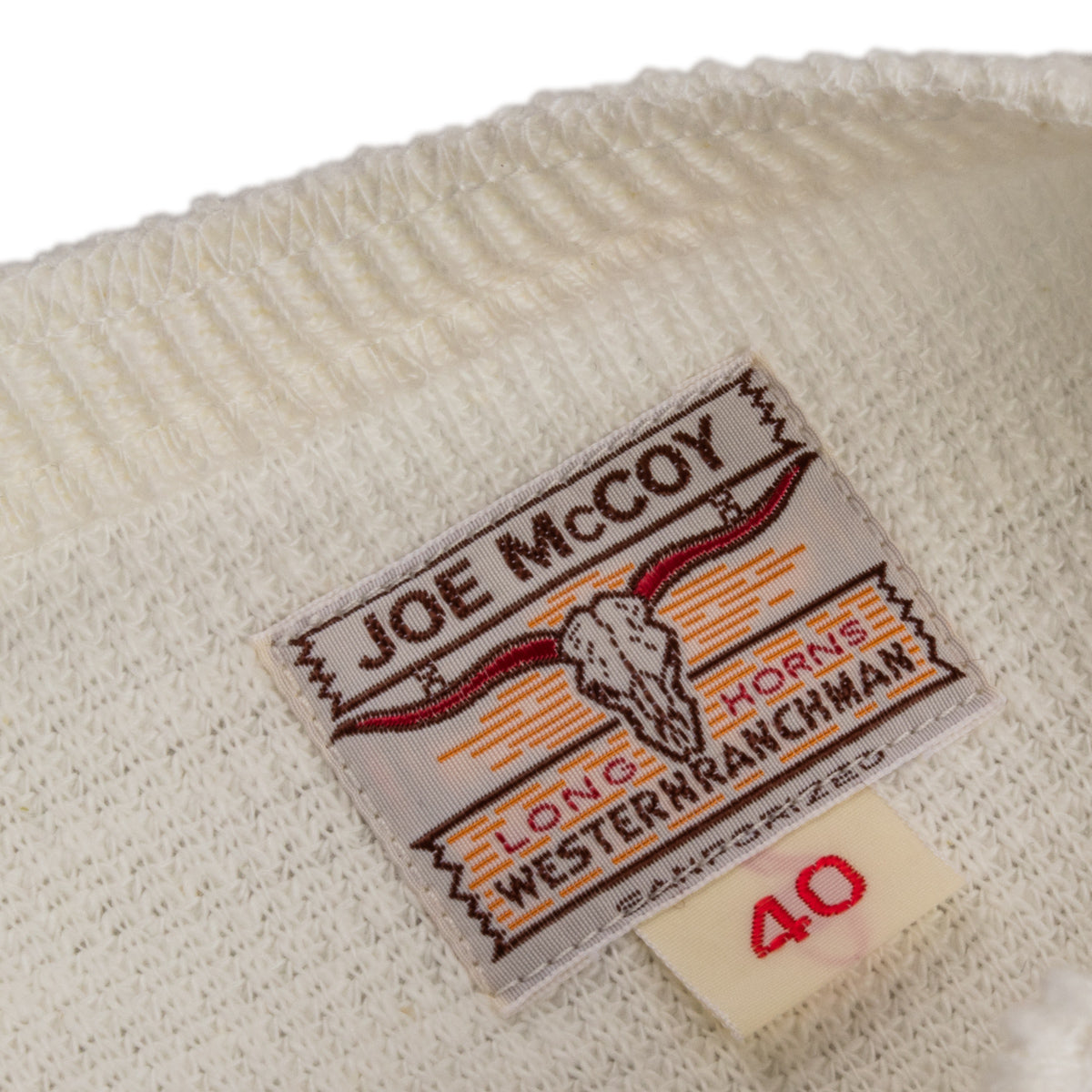 The Real McCoy's Western Cardigan Stitch Henley Shirt - White - Standard & Strange