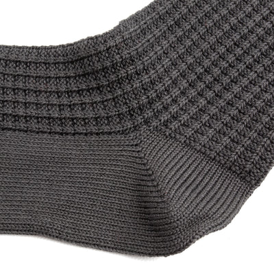 RoToTo Cotton Waffle Socks - Dark Gray - Standard & Strange