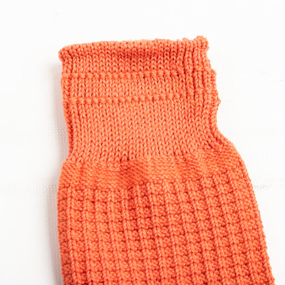 RoToTo Cotton Waffle Socks - Light Orange - Standard & Strange
