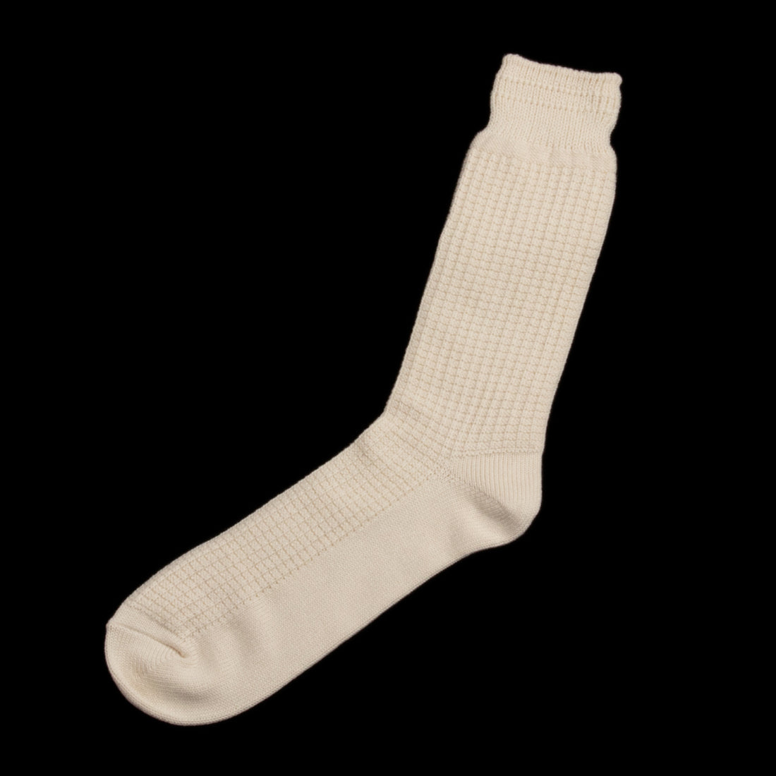 RoToTo Cotton Waffle Socks - Raw White - Standard & Strange