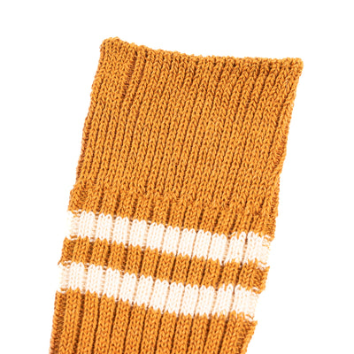RoToTo Hemp/Organic Cotton Stripe Socks - Sunset Gold/White Sand - Standard & Strange