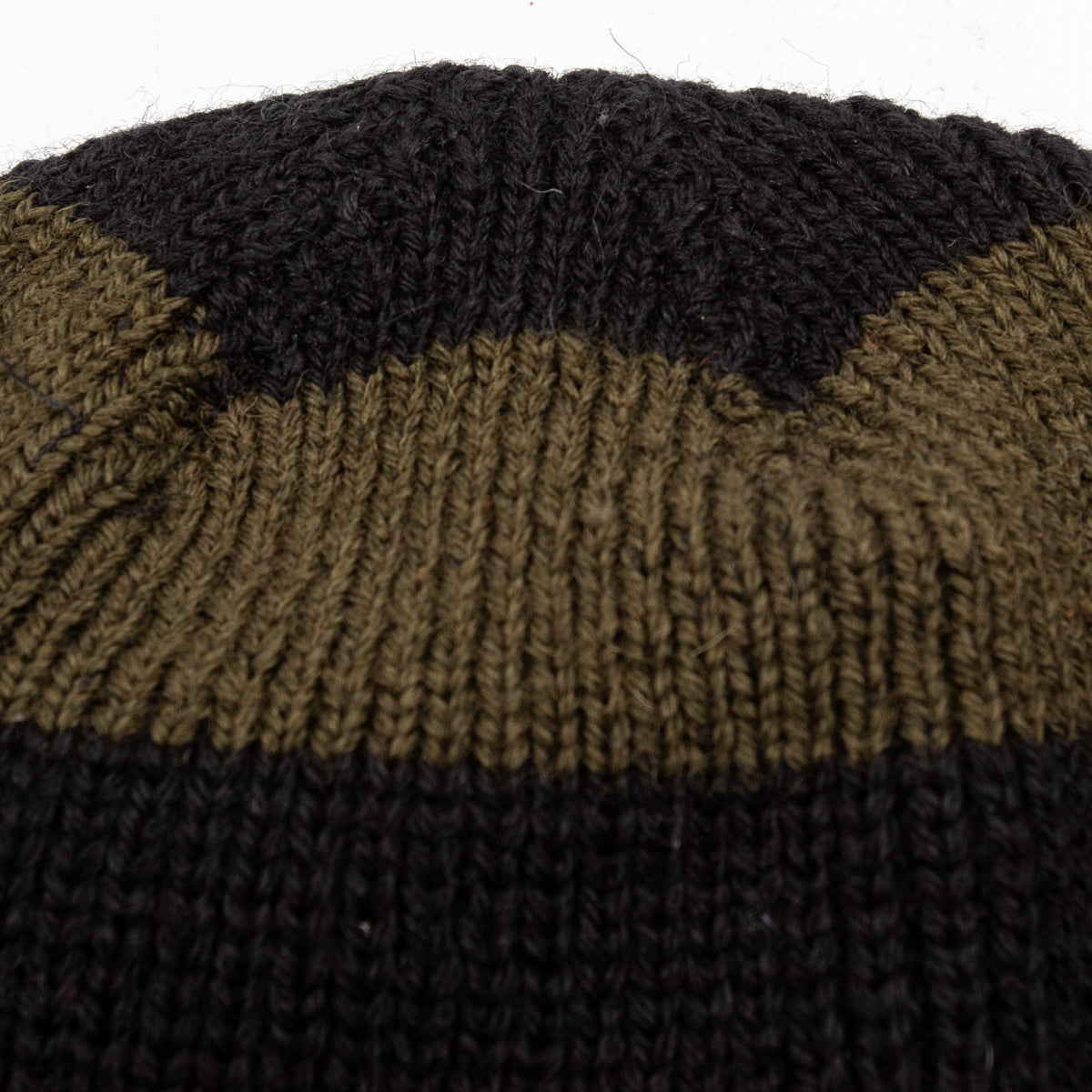 Wool Watch Cap - Black/Olive