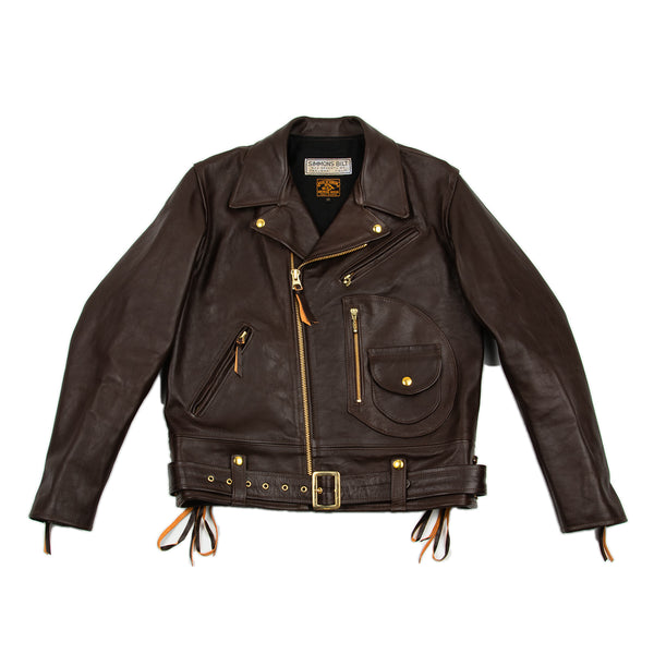 S&S x SB Heartbreaker Leather Jacket - Japanese Brown Horsehide