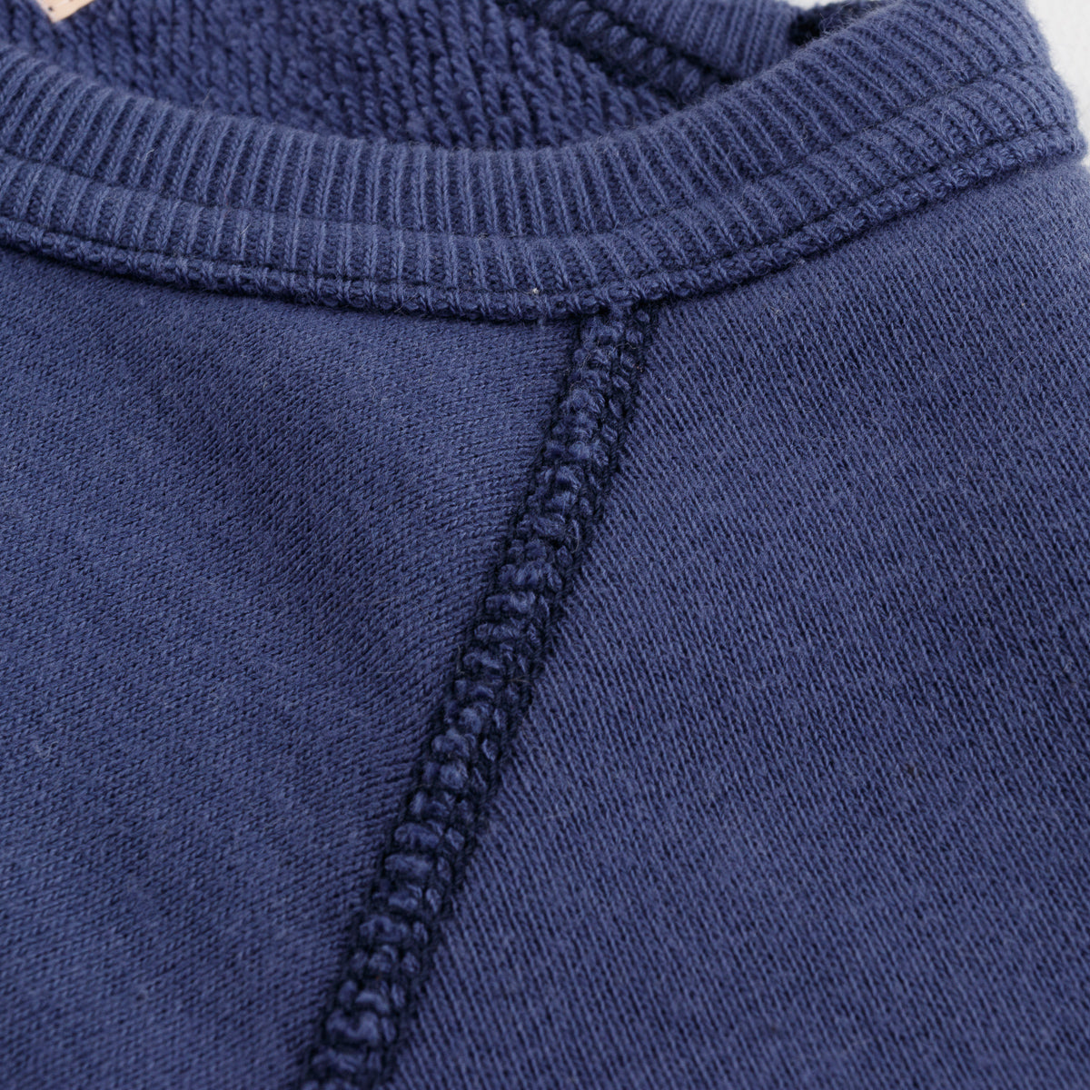 The Real McCoy's 9oz Loopwheel Raglan Sleeve Sweatshirt - MQ Navy - Standard & Strange