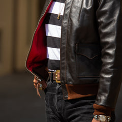 The Real McCoy's The Real McCoy's Type A-2 Leather Jacket - Red Silk - Standard & Strange