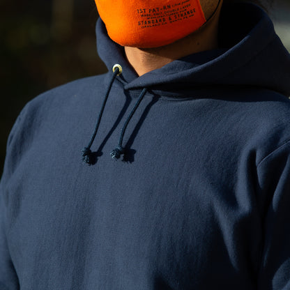 The Real McCoy's Ball Park Heavyweight Hooded Sweatshirt - Navy - Standard & Strange