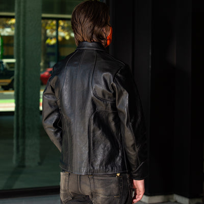 The Real McCoy's Dead Wood Leather Jacket - Black - Standard & Strange