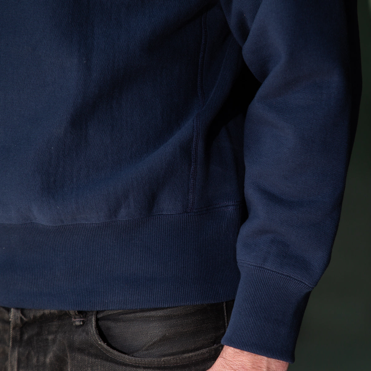 The Real McCoy's Heavyweight Crewneck Sweatshirt - Navy - Standard & Strange