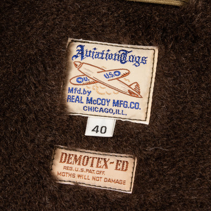 The Real McCoy's Vest, Alpaca, Pile-Lined - Khaki - Standard & Strange
