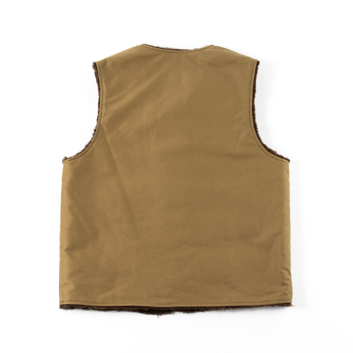 The Real McCoy's Vest, Alpaca, Pile-Lined - Khaki - Standard & Strange