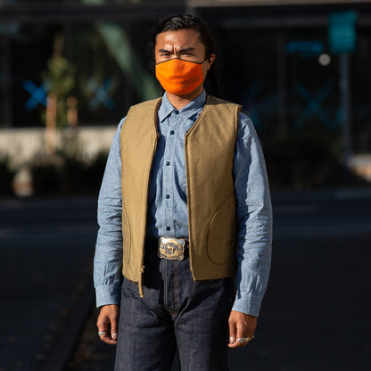 The Real McCoy's Vest, Alpaca, Pile-Lined - Khaki - Standard & Strange