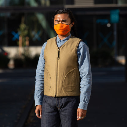 The Real McCoy's Vest, Alpaca, Pile-Lined - Khaki - Standard & Strange