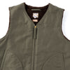 The Real McCoy's Vest, Alpaca, Pile-Lined - Olive - Standard & Strange