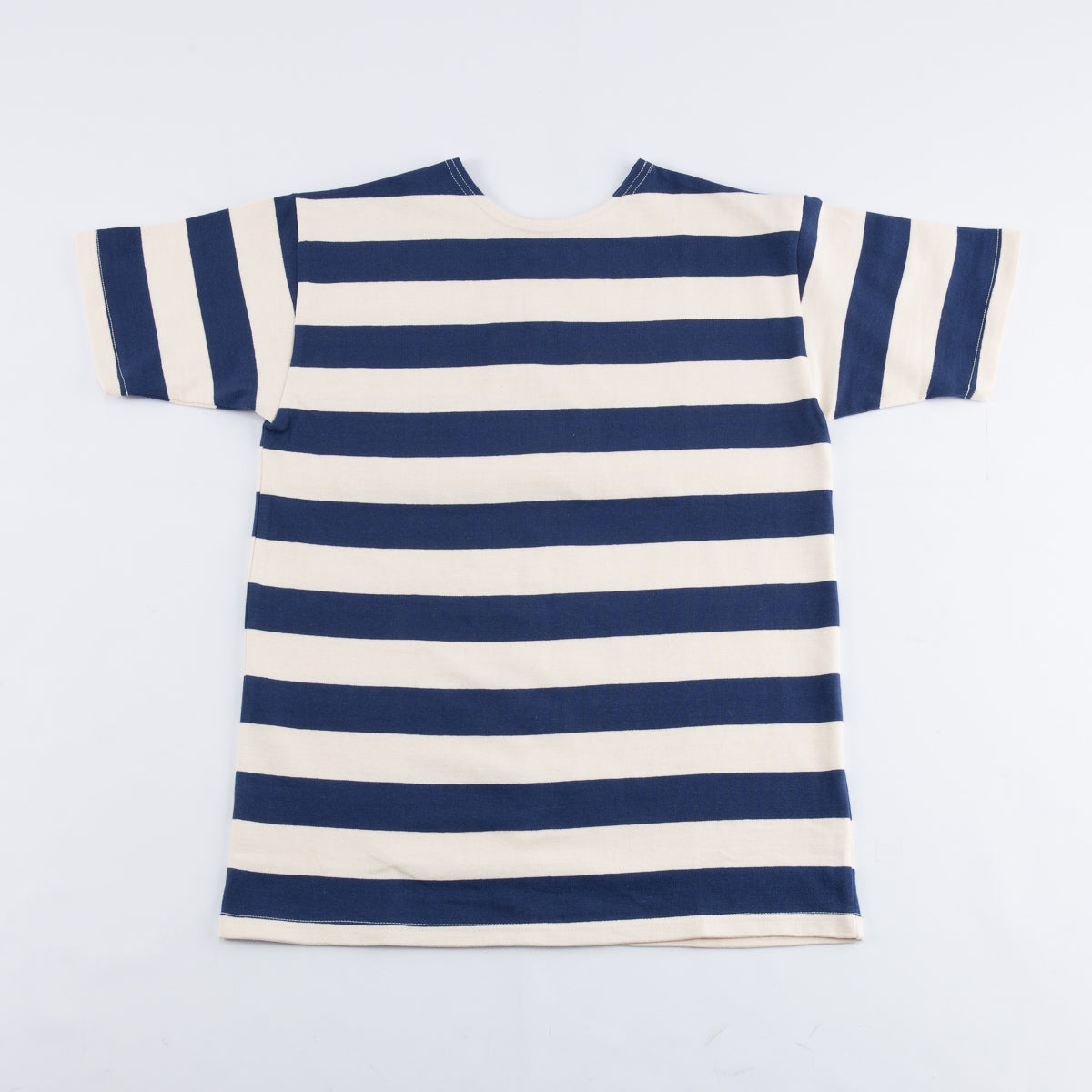 Warehouse Border Stripe Tee - Beige/Blue – Standard & Strange