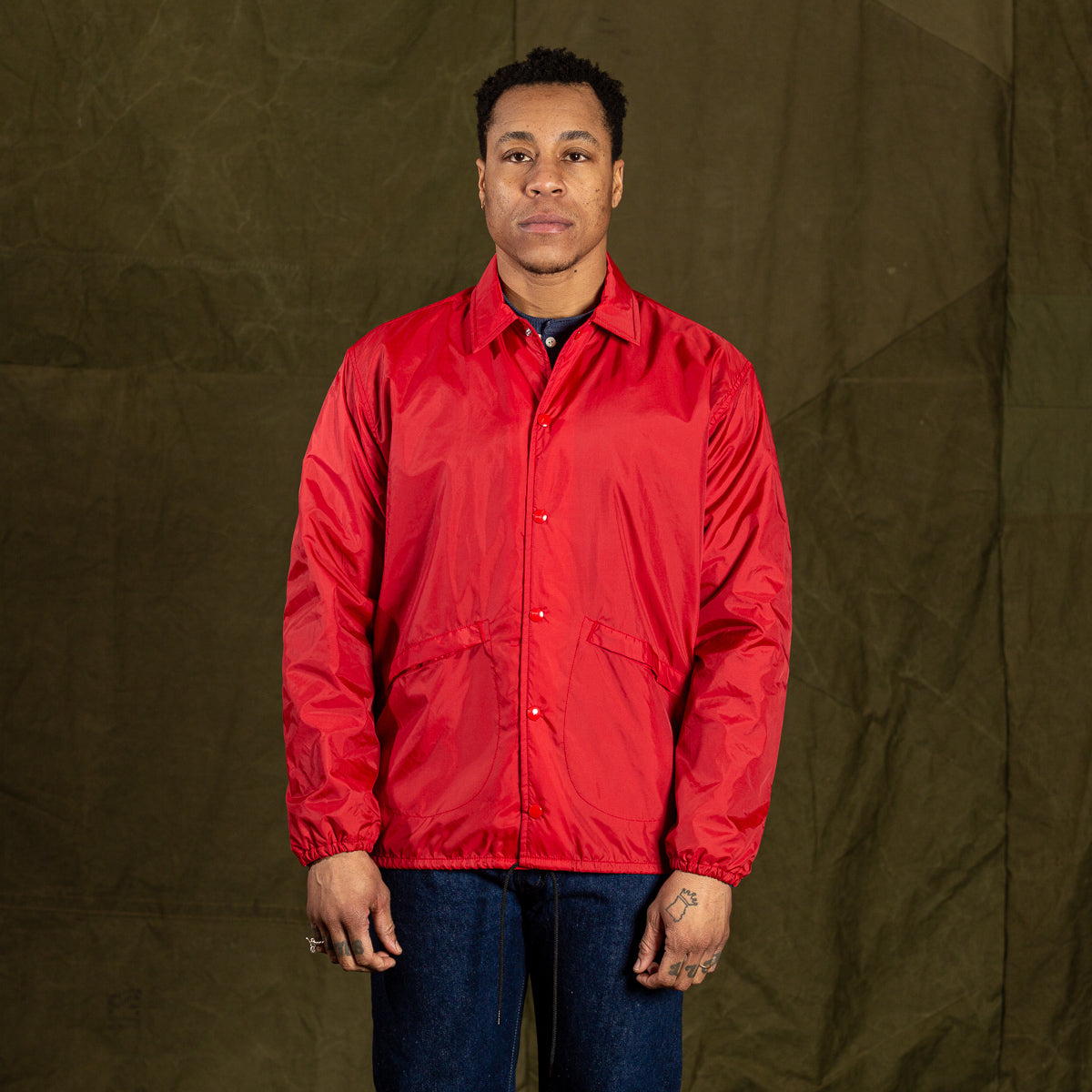 Warehouse Coach Jacket - Red – Standard & Strange