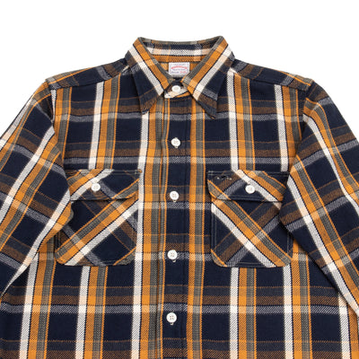 Warehouse Flannel Shirt (B) - Navy - Standard & Strange