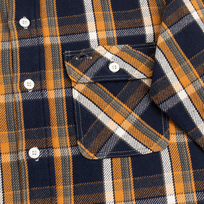 Warehouse Flannel Shirt (B) - Navy - Standard & Strange
