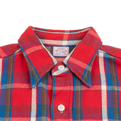 Warehouse Flannel Shirt (B) - Red - Standard & Strange
