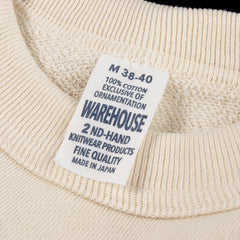 Warehouse Lot 4085 Loopwheel Short Sleeve Pocket Sweatshirt - Cream - Standard & Strange