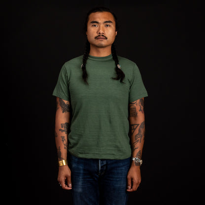 Warehouse Slub Cotton Tee - Green - Standard & Strange