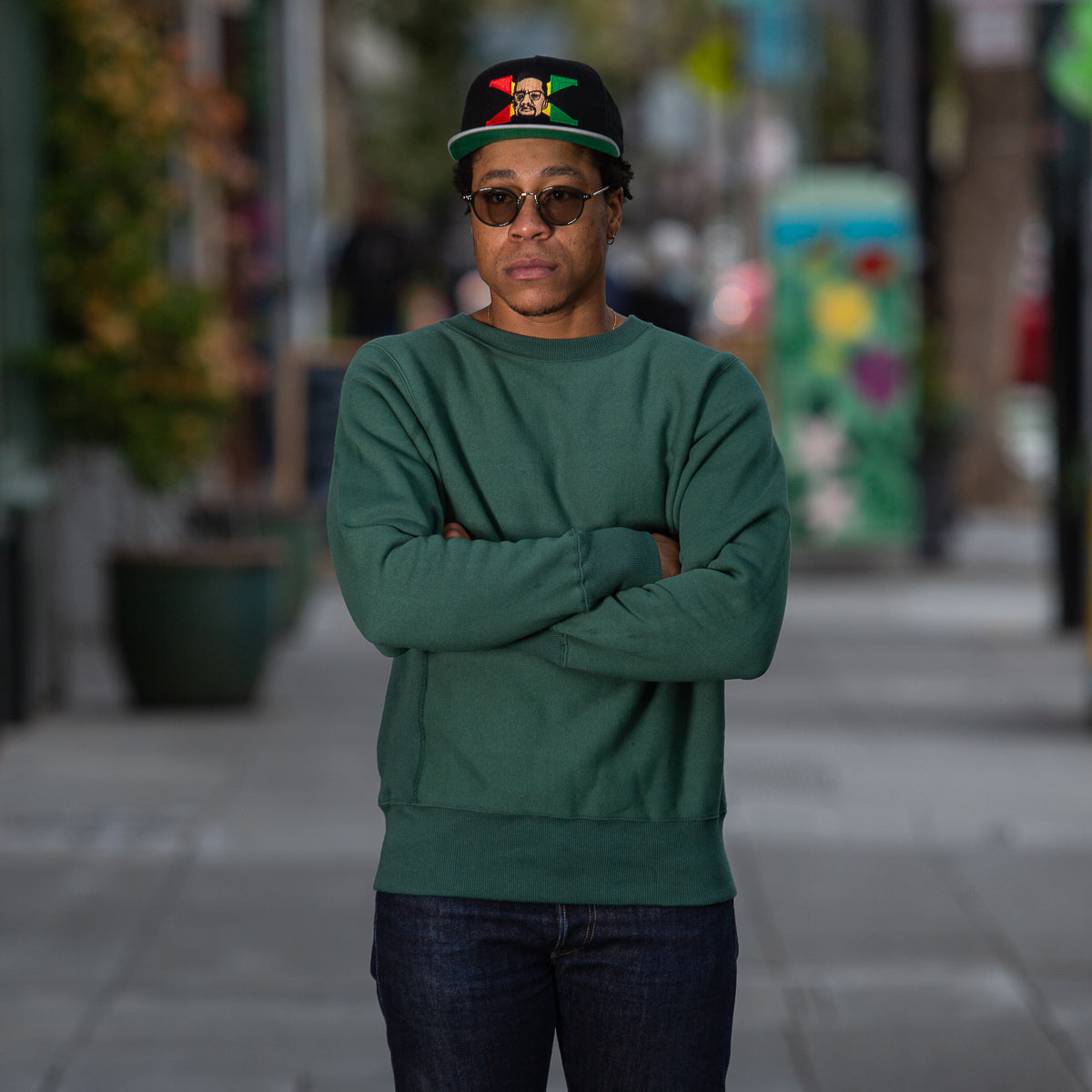 Warehouse Lot 483 Reverse Weave Loopwheel Sweatshirt - Green - Standard u0026  Strange