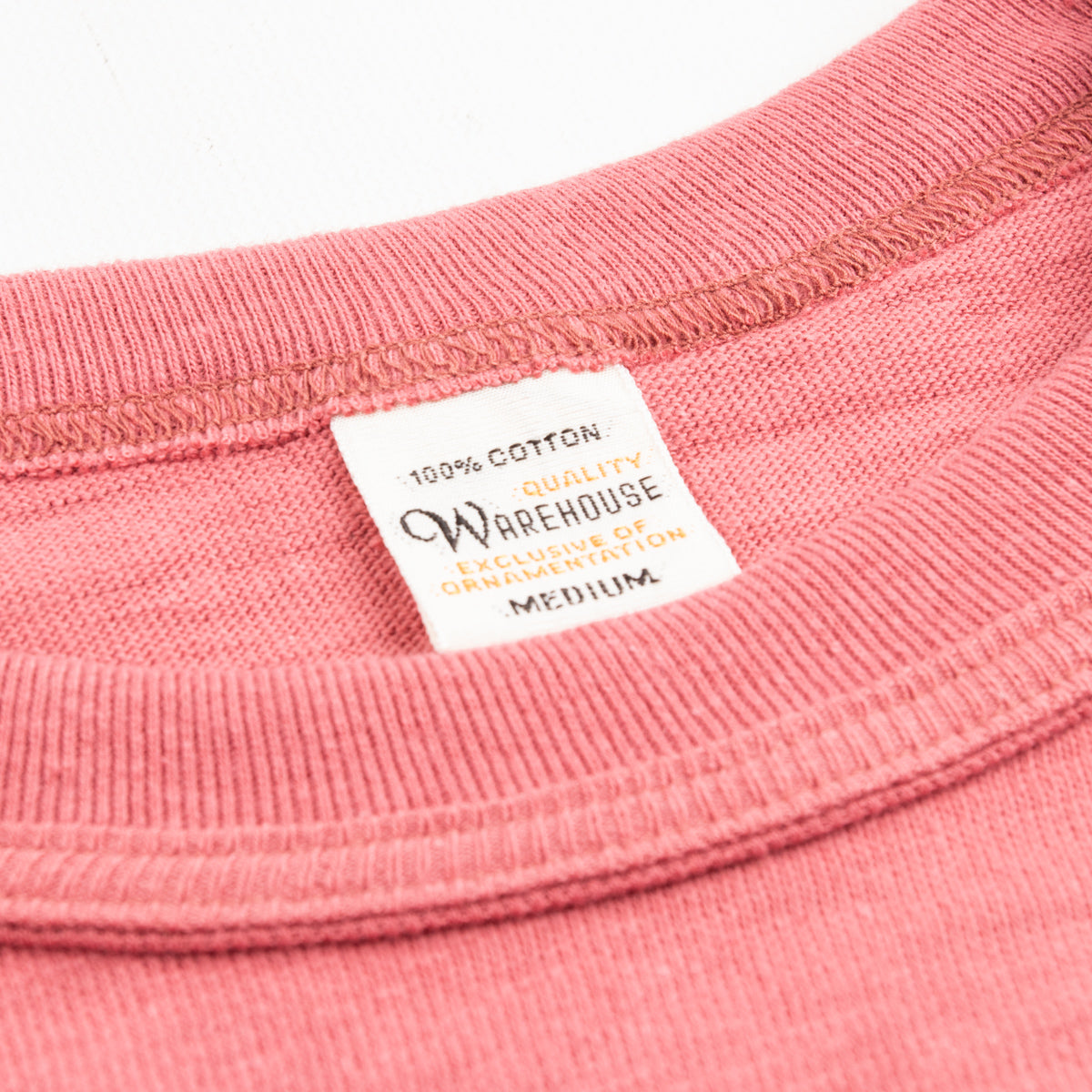 Warehouse Slub Cotton Pocket Tee Faded Red Standard & Strange