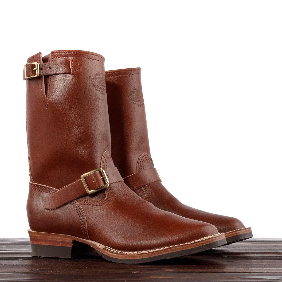 [Pre-order] Wesco Limited Engineer Boot - Redwood Waxed Flesh